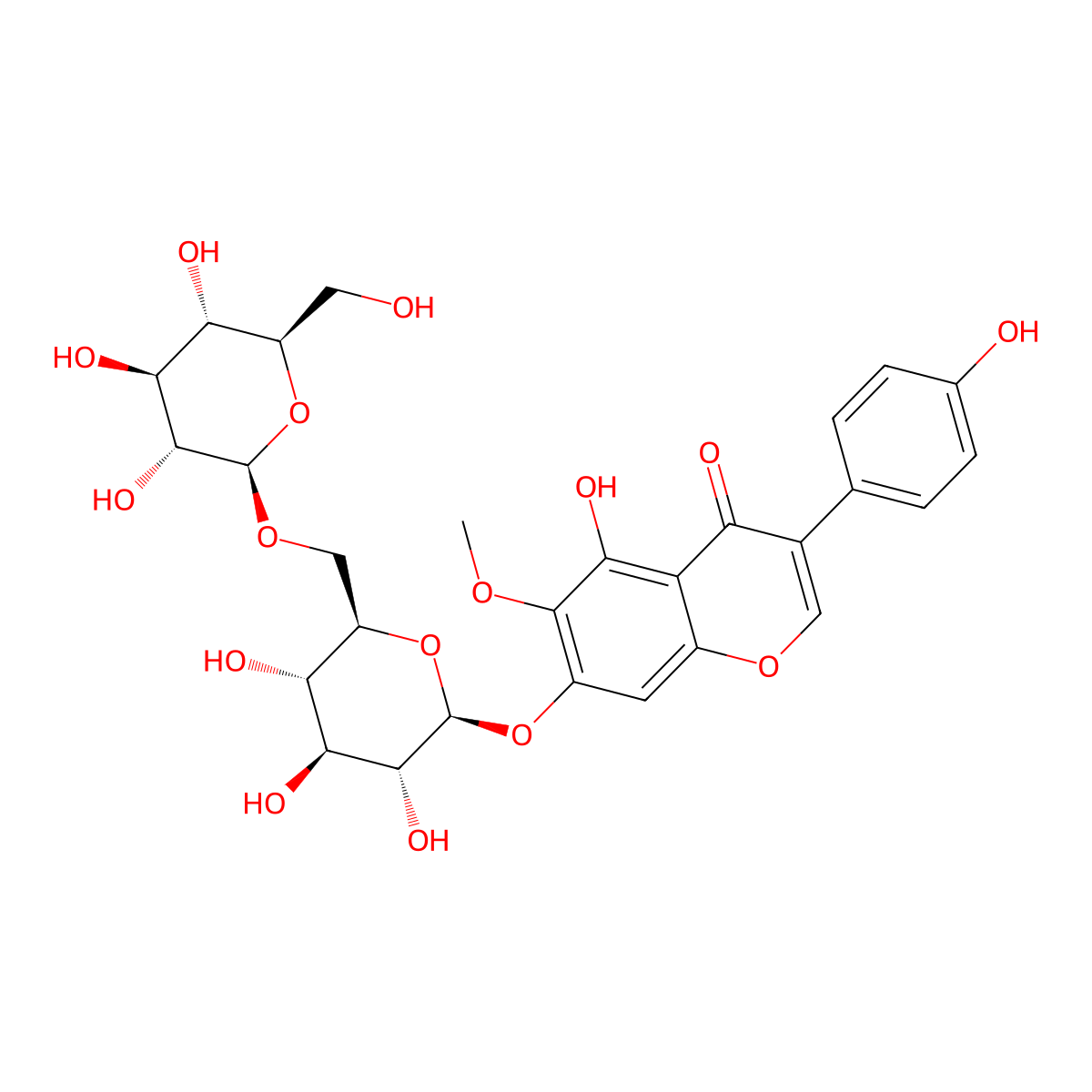 Tectorigenin 7-O-gentiobioside molecular structure, CAS 67604-94-8