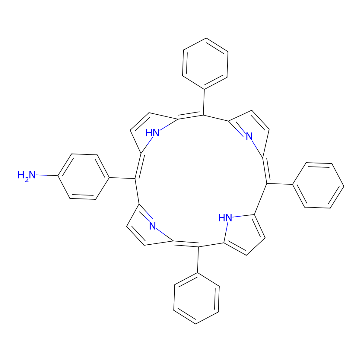 5-(4-Aminophenyl)-10,15,20-triphenylporphyrin molecular structure, CAS 67605-64-5