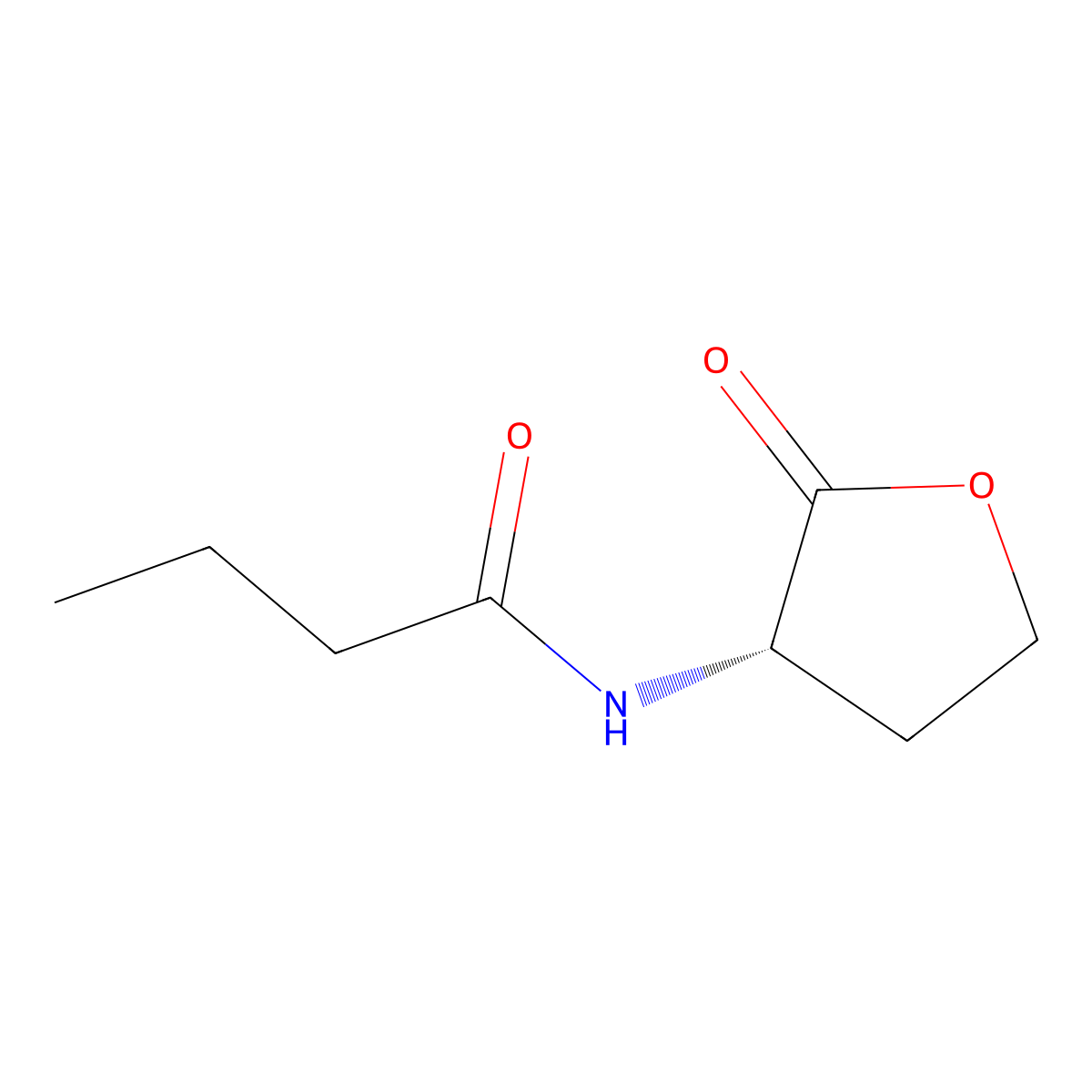 N-Butyryl-L-homoserine lactone molecular structure, CAS 67605-85-0