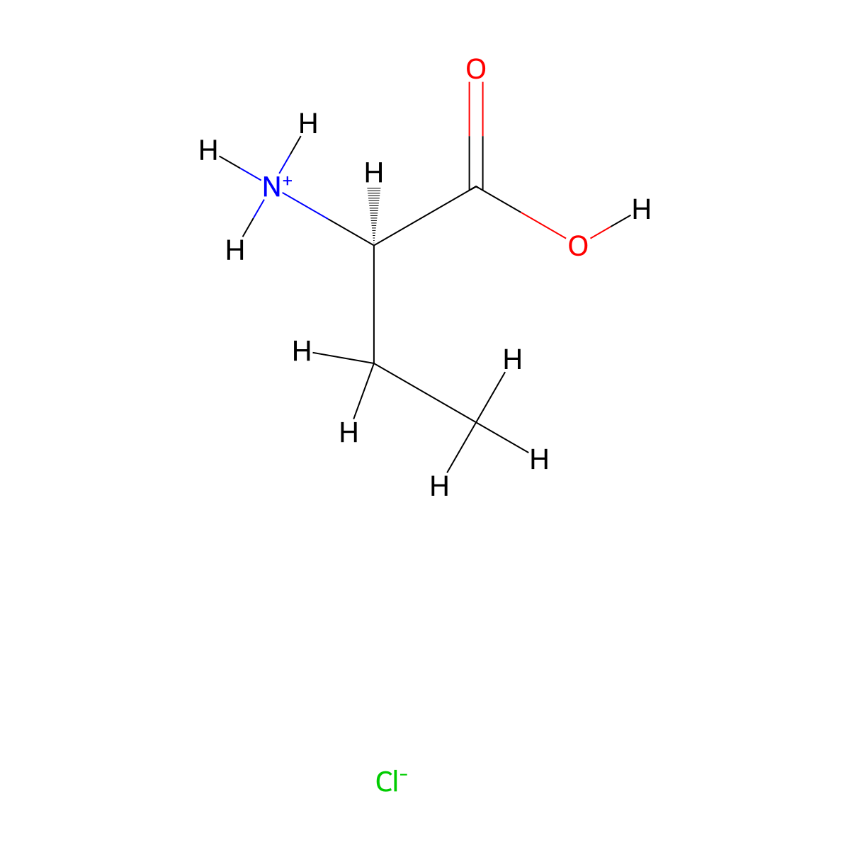 (R)-2-Amino-butyric acidhydrochloride molecular structure, CAS 67607-42-5