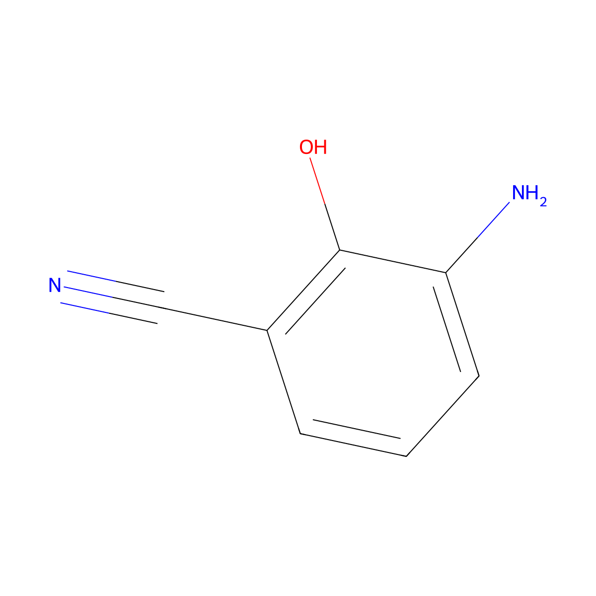 3-Amino-2-hydroxybenzonitrile molecular structure, CAS 67608-57-5