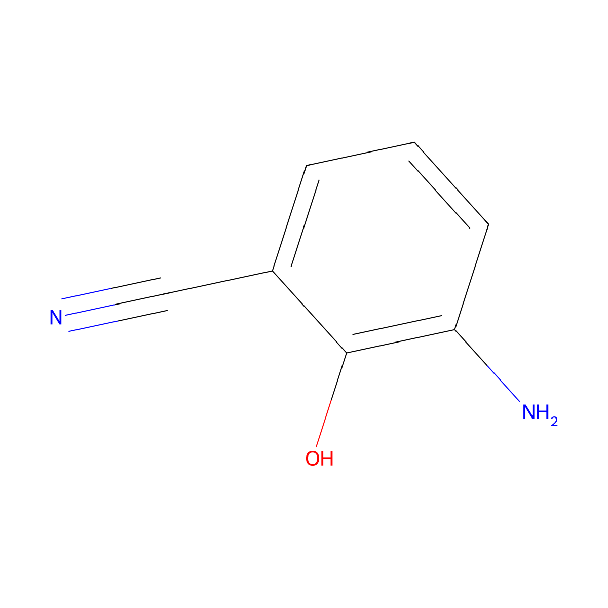 3-Amino-2-hydroxybenzonitrile molecular structure, CAS 67608-57-5