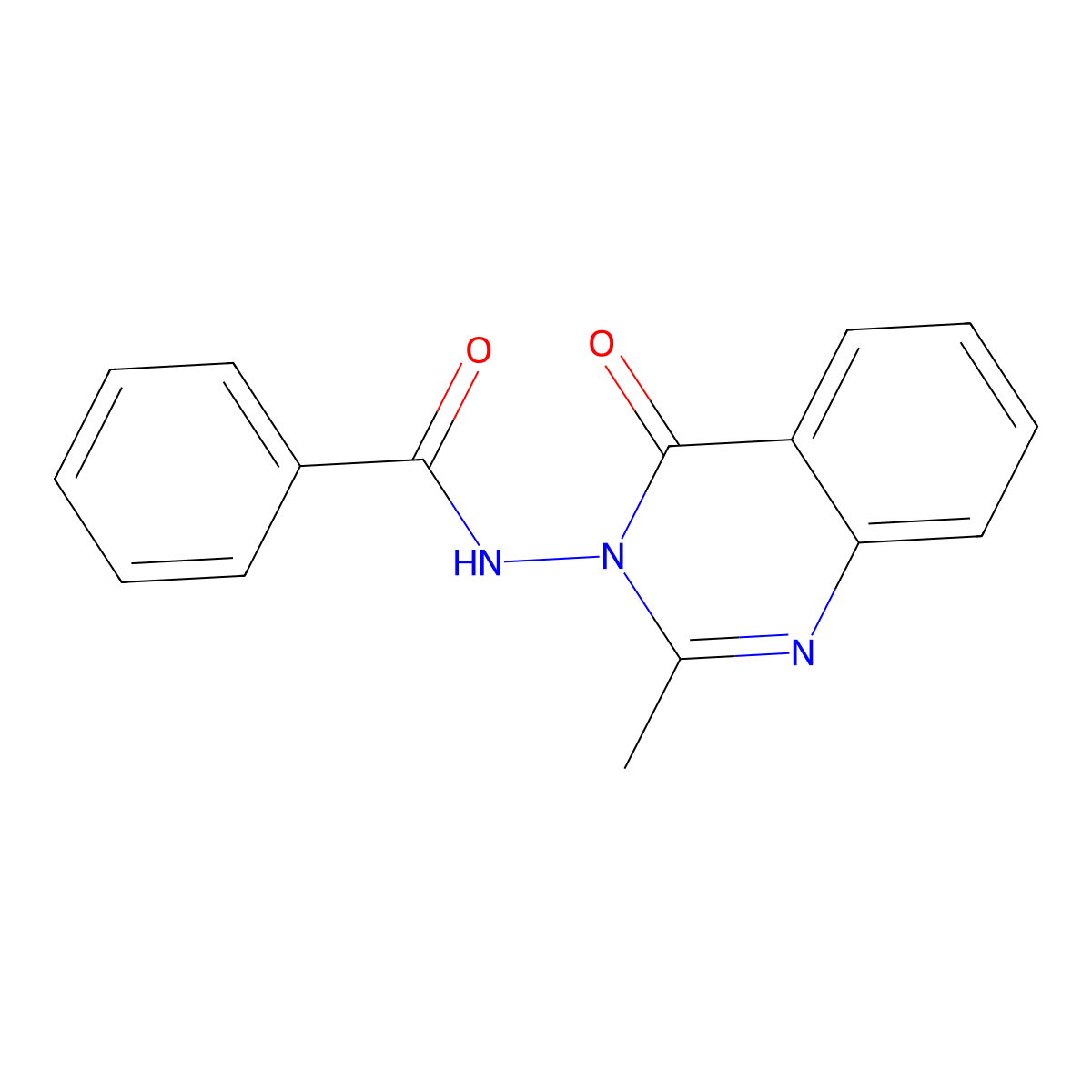 N-(2-methyl-4-oxoquinazolin-3-yl)benzamide molecular structure, CAS 6761-14-4