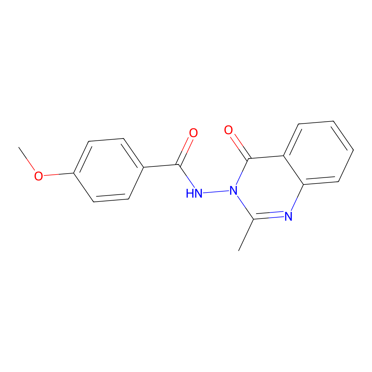 4-methoxy-N-(2-methyl-4-oxoquinazolin-3(4H)-yl)benzamide molecular structure, CAS 6761-15-5