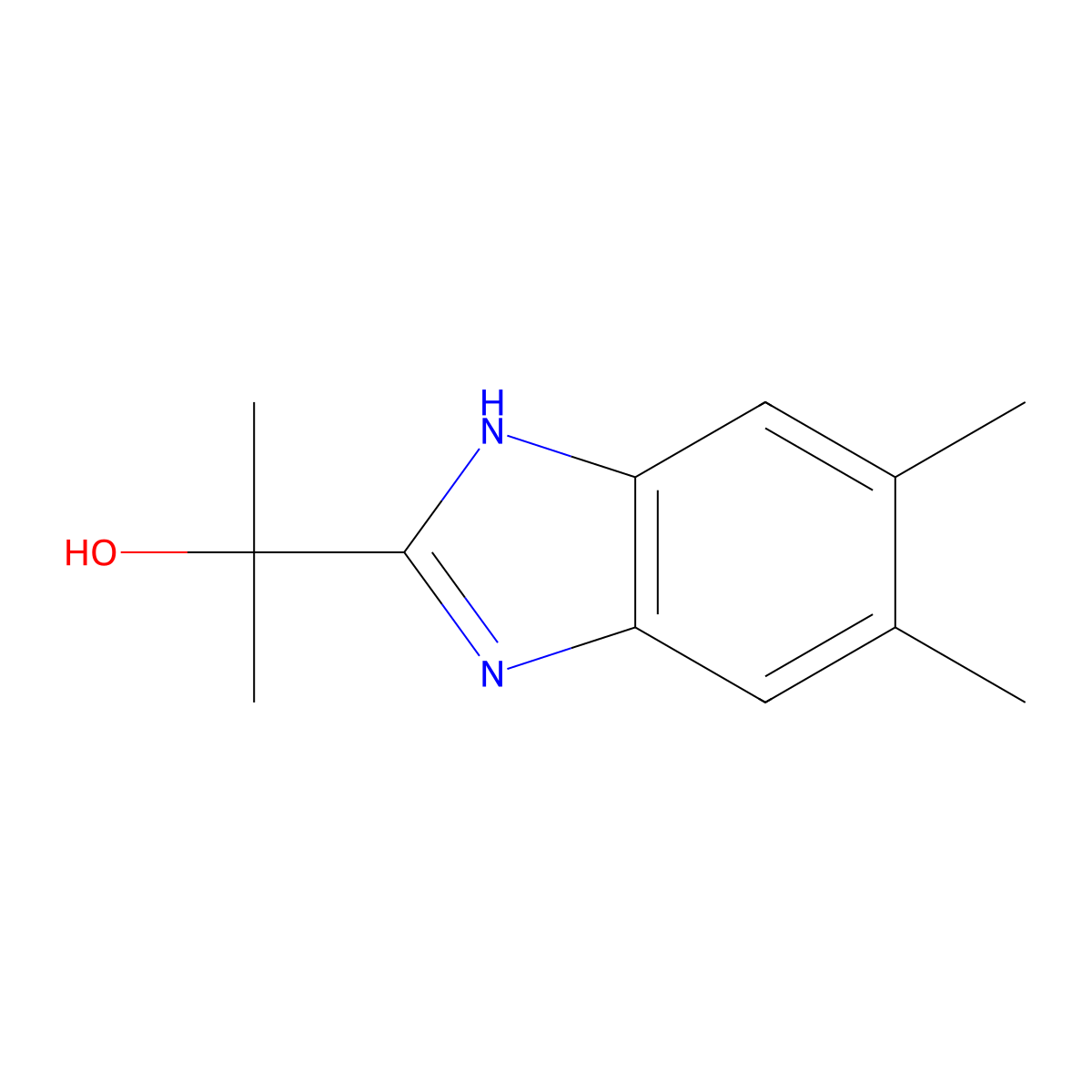 2-(5,6-Dimethyl-1h-benzimidazol-2-yl)propan-2-ol molecular structure, CAS 6761-75-7