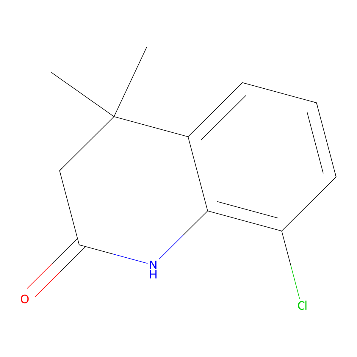 8-Chloro-4,4-dimethyl-3,4-dihydroquinolin-2(1H)-one molecular structure, CAS 676116-21-5