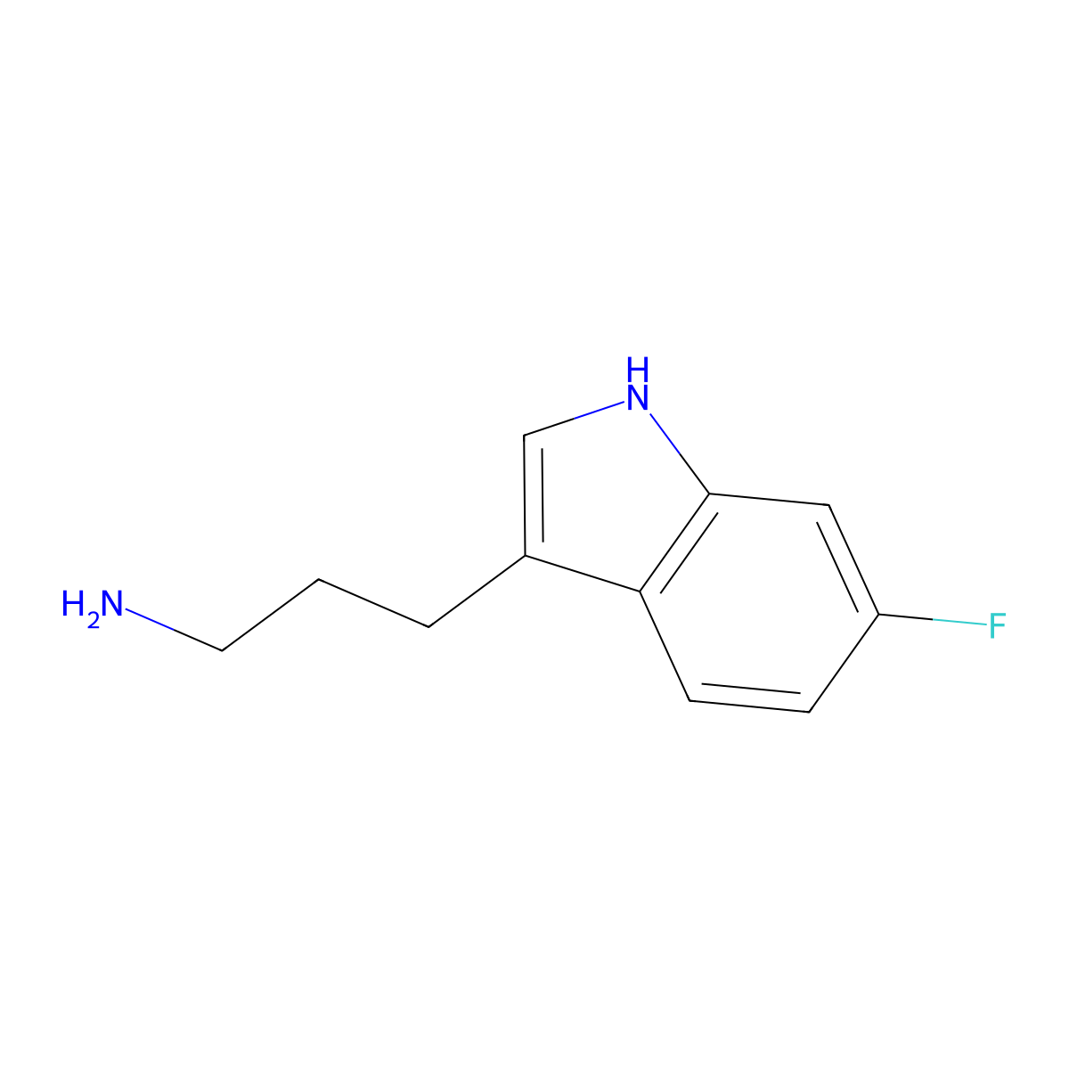 3-(6-Fluoro-3-indolyl)-1-propanamine molecular structure, CAS 676122-95-5