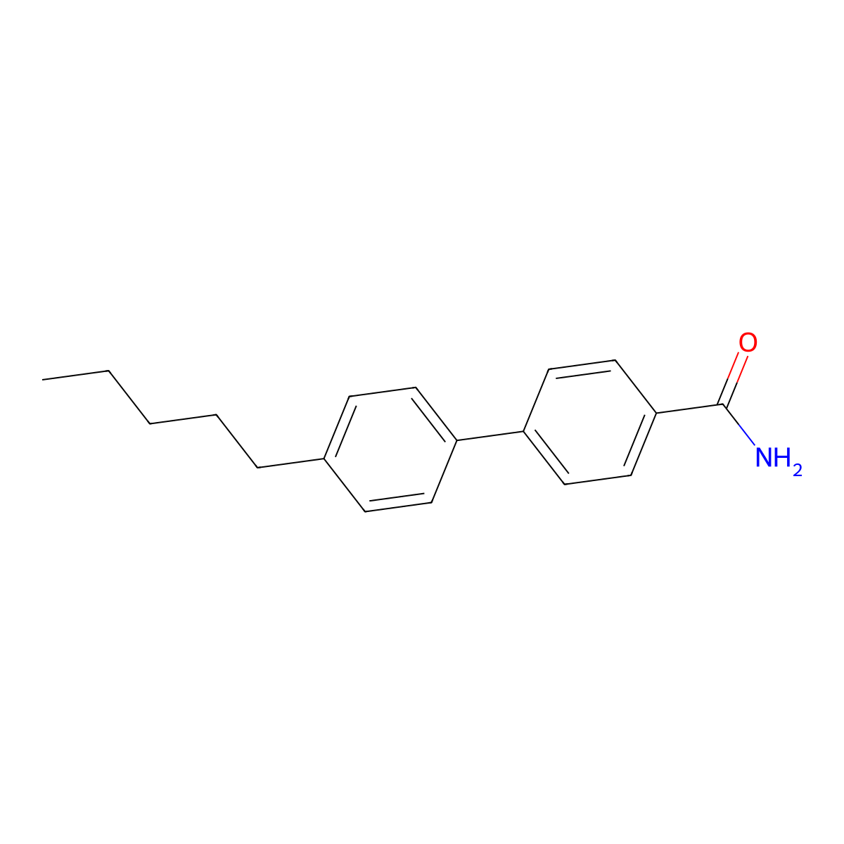 [1,1'-Biphenyl]-4-carboxamide, 4'-pentyl- molecular structure, CAS 67613-13-2