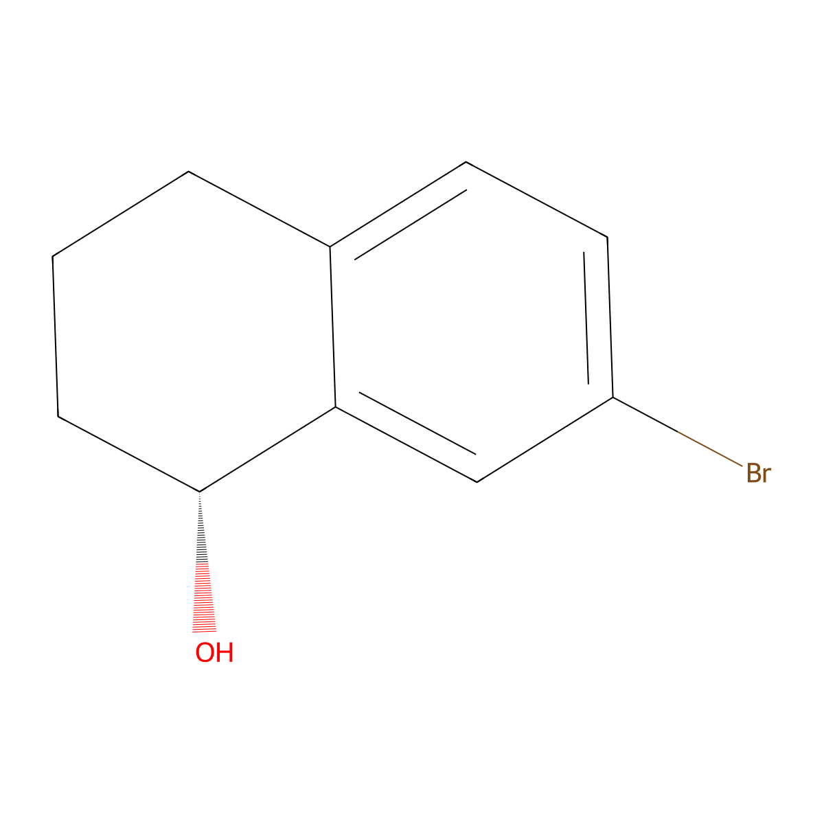 (1R)-7-bromo-1,2,3,4-tetrahydronaphthalen-1-ol molecular structure, CAS 676133-23-6