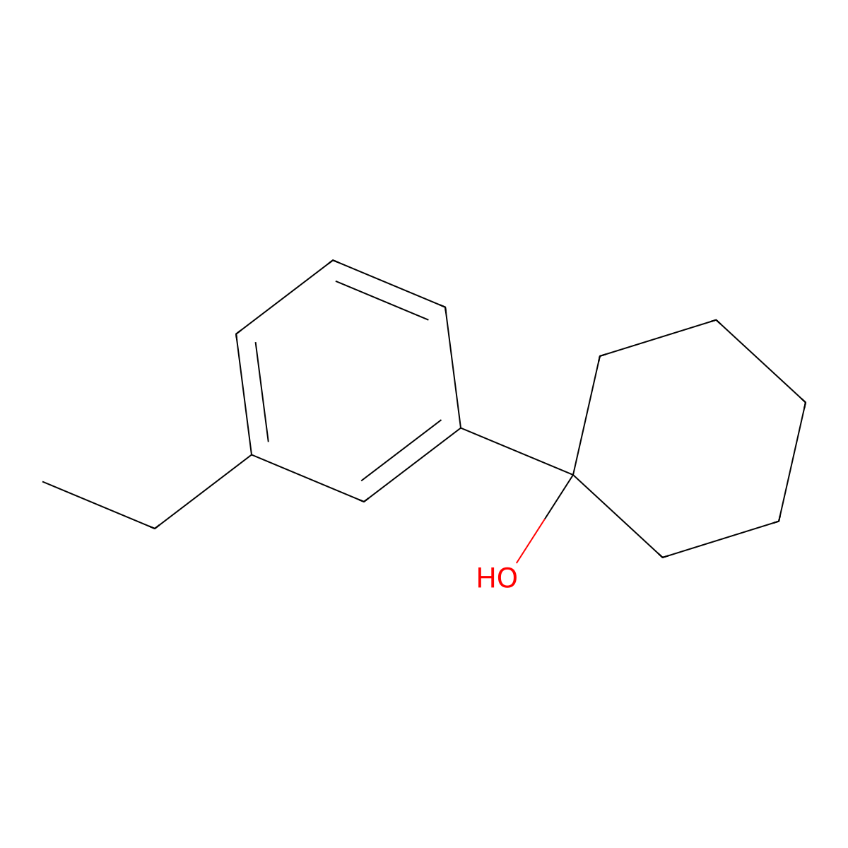 1-(3-Ethylphenyl)cyclohexanol molecular structure, CAS 676133-28-1