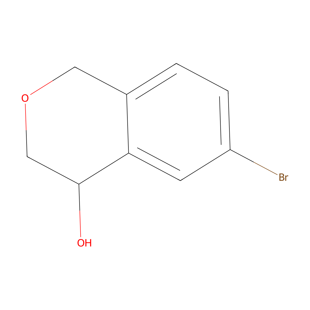 6-Bromoisochroman-4-ol molecular structure, CAS 676134-70-6