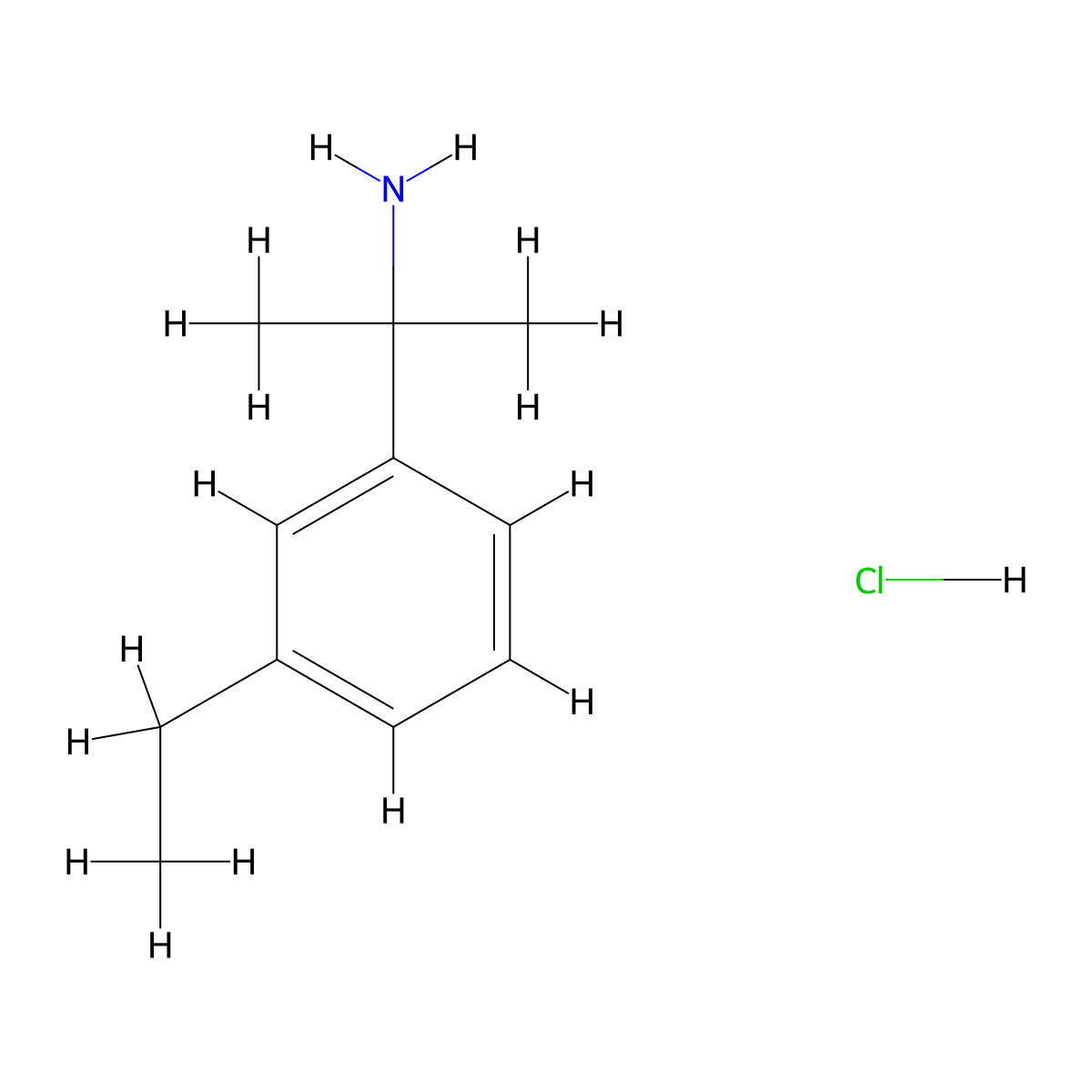 Benzenemethanamine, 3-ethyl-alpha,alpha-dimethyl-, hydrochloride (1:1) molecular structure, CAS 676135-24-3