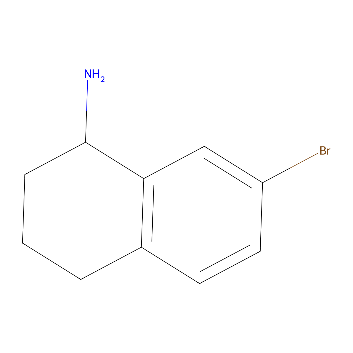 (S)-7-Bromo-1,2,3,4-tetrahydro-naphthalen-1-ylamine molecular structure, CAS 676135-95-8