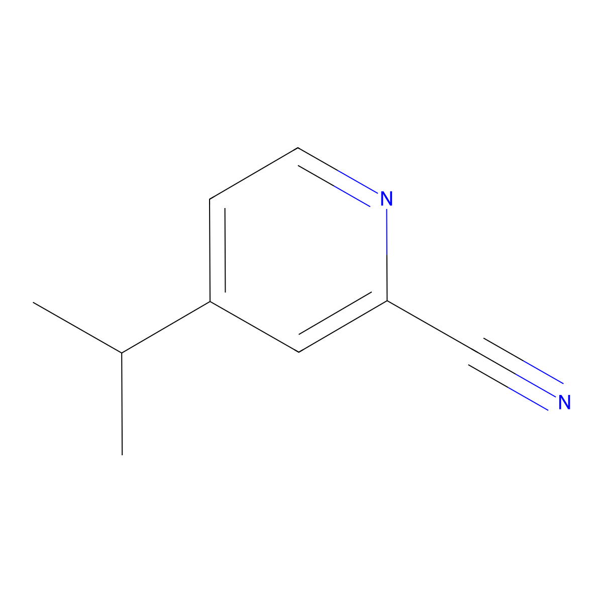 4-Isopropylpicolinonitrile molecular structure, CAS 676136-14-4