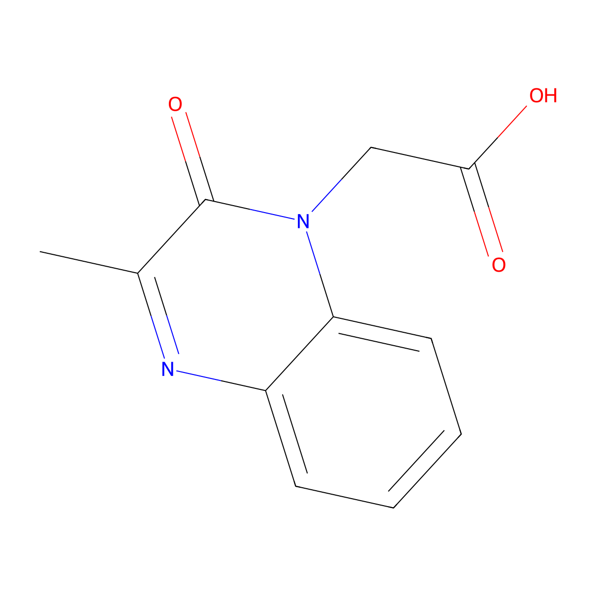 2-(3-methyl-2-oxoquinoxalin-1(2H)-yl)acetic acid molecular structure, CAS 676140-37-7