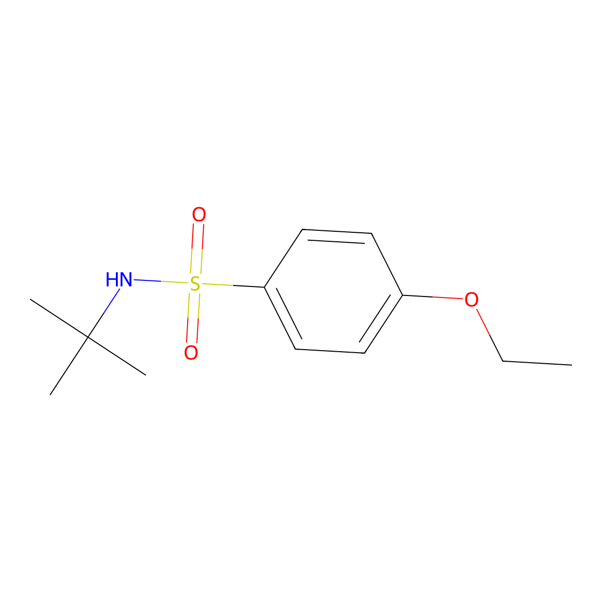 N-tert-butyl-4-ethoxybenzenesulfonamide molecular structure, CAS 676146-35-3