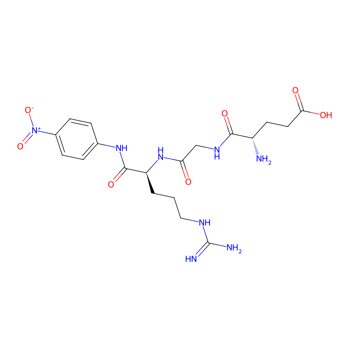 H-Glu-Gly-Arg-pNA molecular structure, CAS 67615-71-8