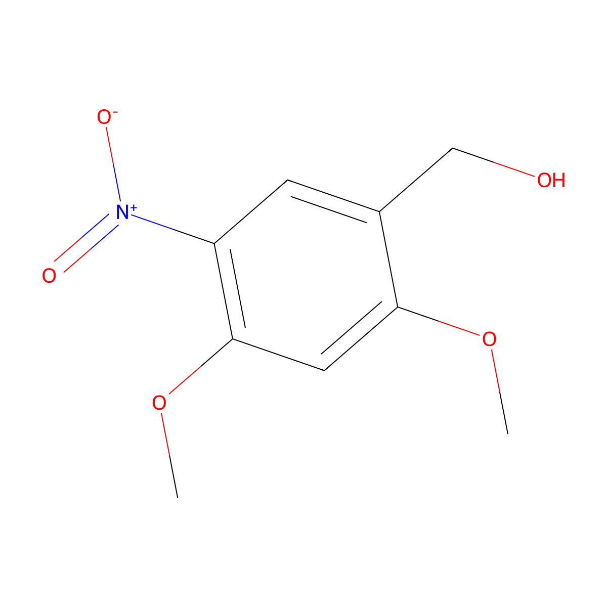 (2,4-Dimethoxy-5-nitrophenyl)methanol molecular structure, CAS 676152-72-0