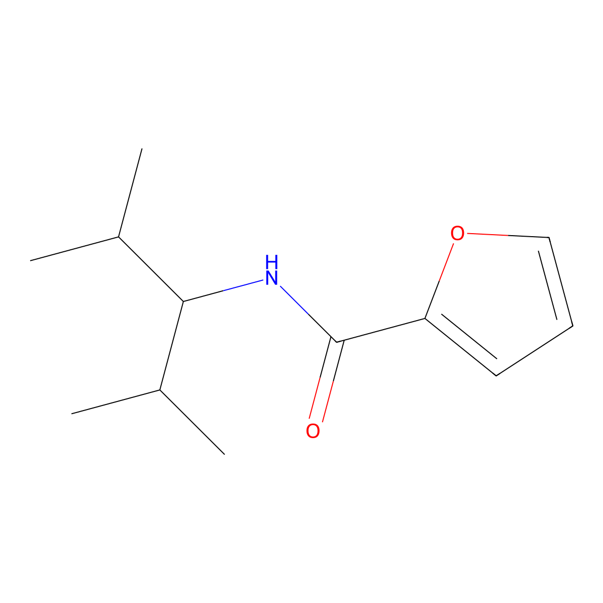 N-(2,4-dimethylpentan-3-yl)furan-2-carboxamide molecular structure, CAS 676153-15-4