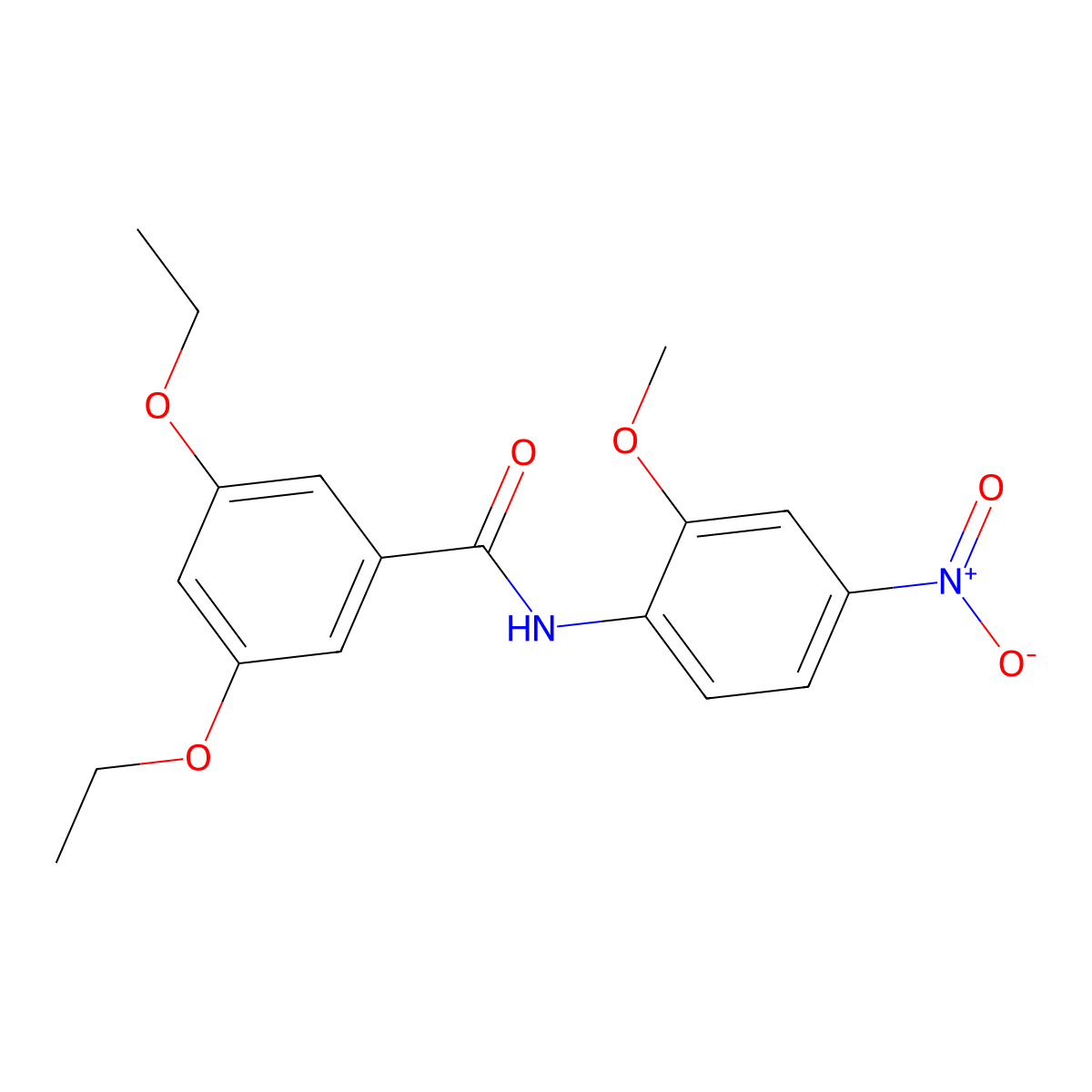 3,5-diethoxy-N-(2-methoxy-4-nitrophenyl)benzamide molecular structure, CAS 676156-87-9
