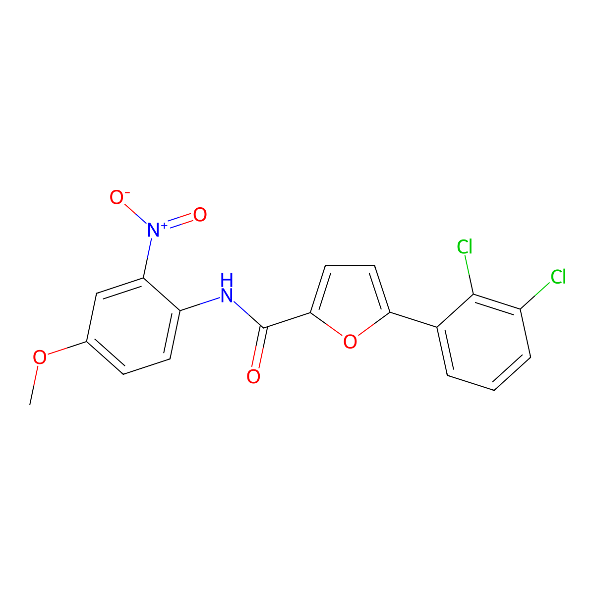 5-(2,3-dichlorophenyl)-N-(4-methoxy-2-nitrophenyl)furan-2-carboxamide molecular structure, CAS 676157-08-7