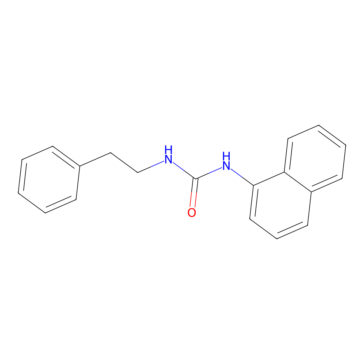 1-(1-Naphthyl)-3-(2-phenylethyl)urea molecular structure, CAS 67616-11-9