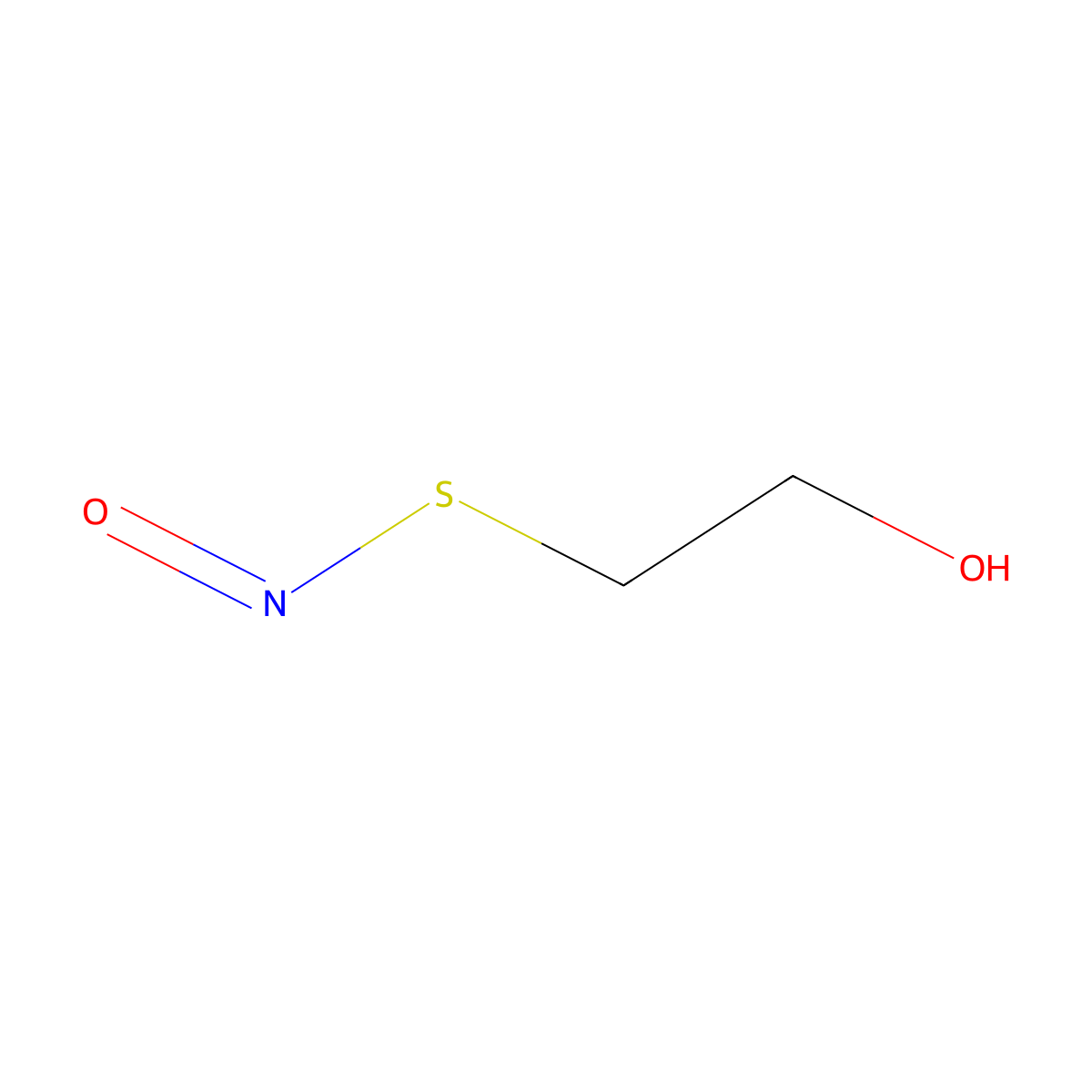 S-Nitrosomercaptoethanol molecular structure, CAS 67616-44-8