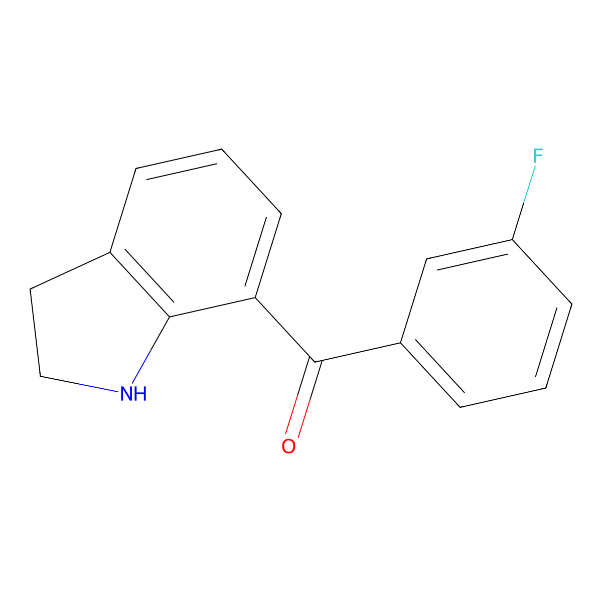 Methanone,(2,3-dihydro-1h-indol-7-yl)(3-fluorophenyl)- molecular structure, CAS 676160-16-0