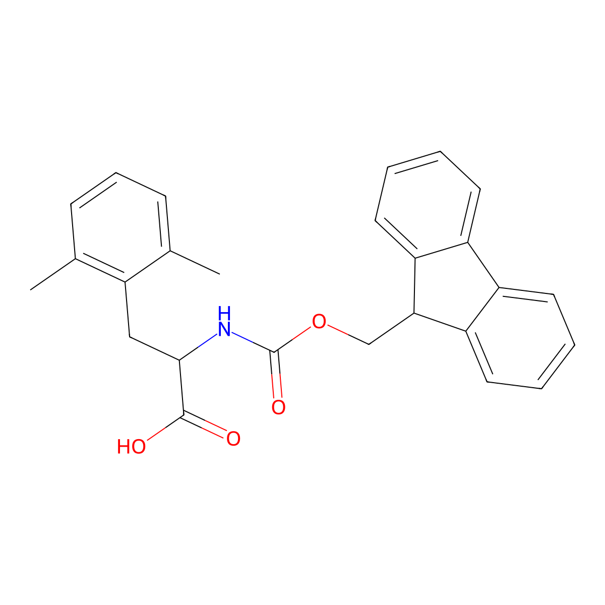 n-Fmoc-2,6-dimethyl-DL-phenylalanine molecular structure, CAS 676165-79-0