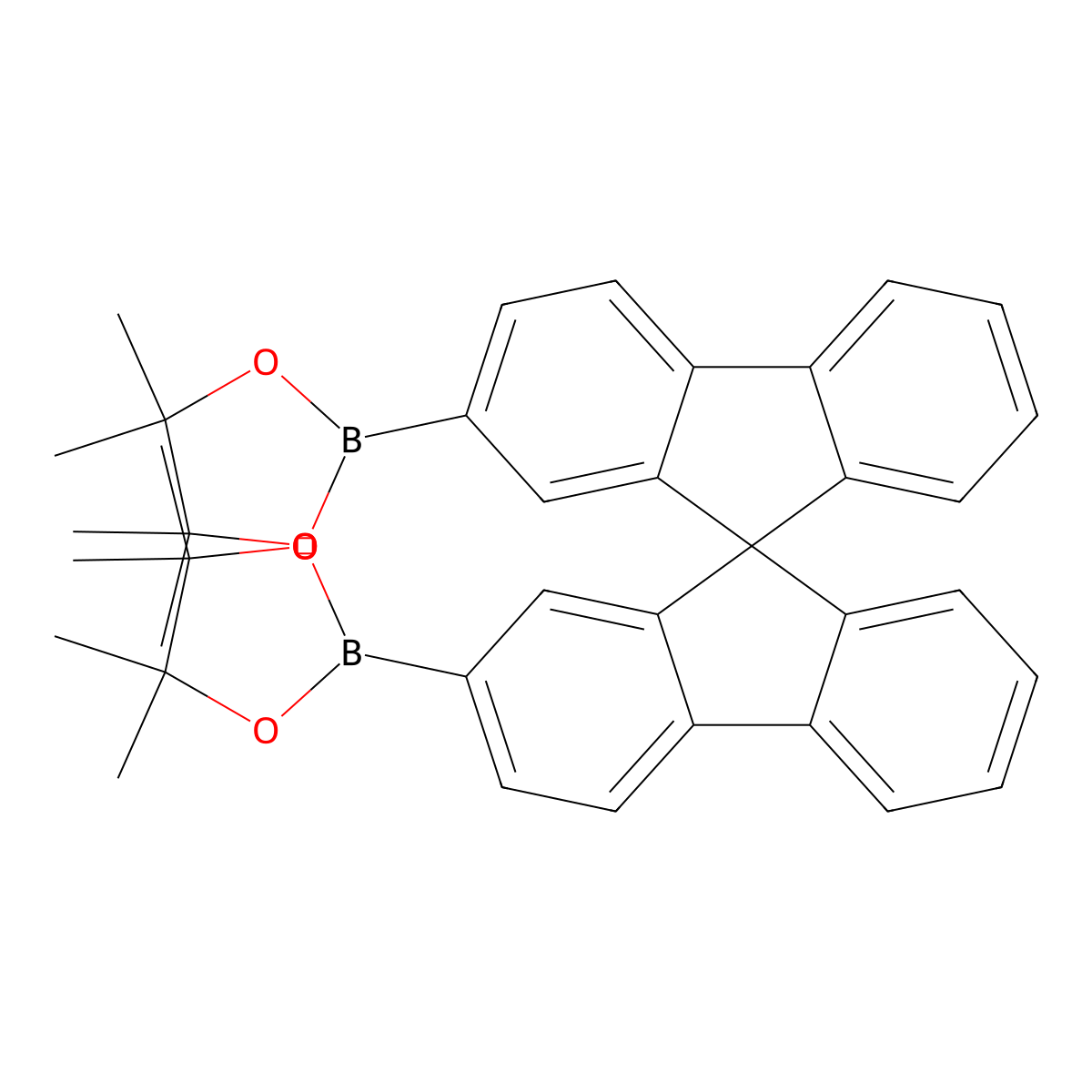 9,9'-Spirobi[fluorene]-2,2'-diyldiboronic acid pinacol ester molecular structure, CAS 676168-63-1
