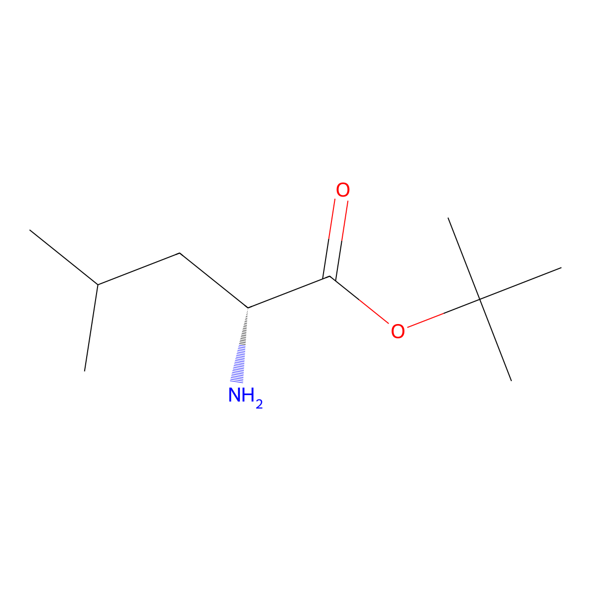 (R)-tert-Butyl 2-amino-4-methylpentanoate molecular structure, CAS 67617-35-0