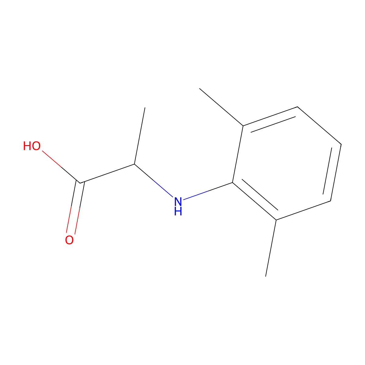 N-(2,6-Dimethylphenyl)-DL-alanine molecular structure, CAS 67617-64-5