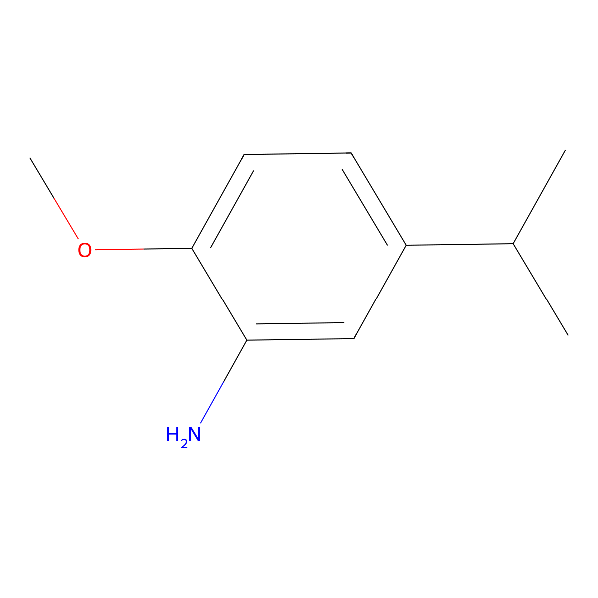 2-Methoxy-5-(propan-2-yl)aniline molecular structure, CAS 67617-85-0