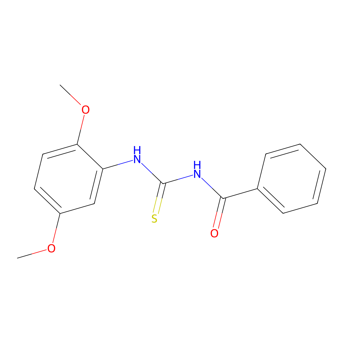 N-[(2,5-dimethoxyphenyl)carbamothioyl]benzamide molecular structure, CAS 67617-97-4