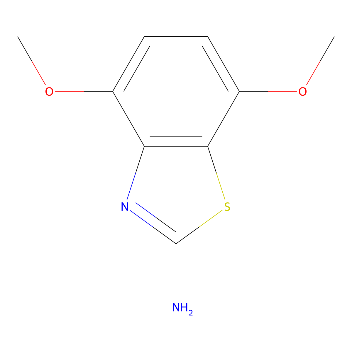 4,7-Dimethoxy-1,3-benzothiazol-2-amine molecular structure, CAS 67617-99-6