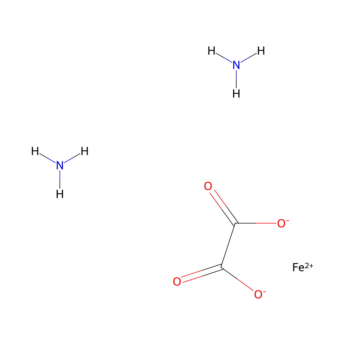 Iron, diammine(ethanedioato(2-)-O,O')-, (T-4)- molecular structure, CAS 67619-85-6