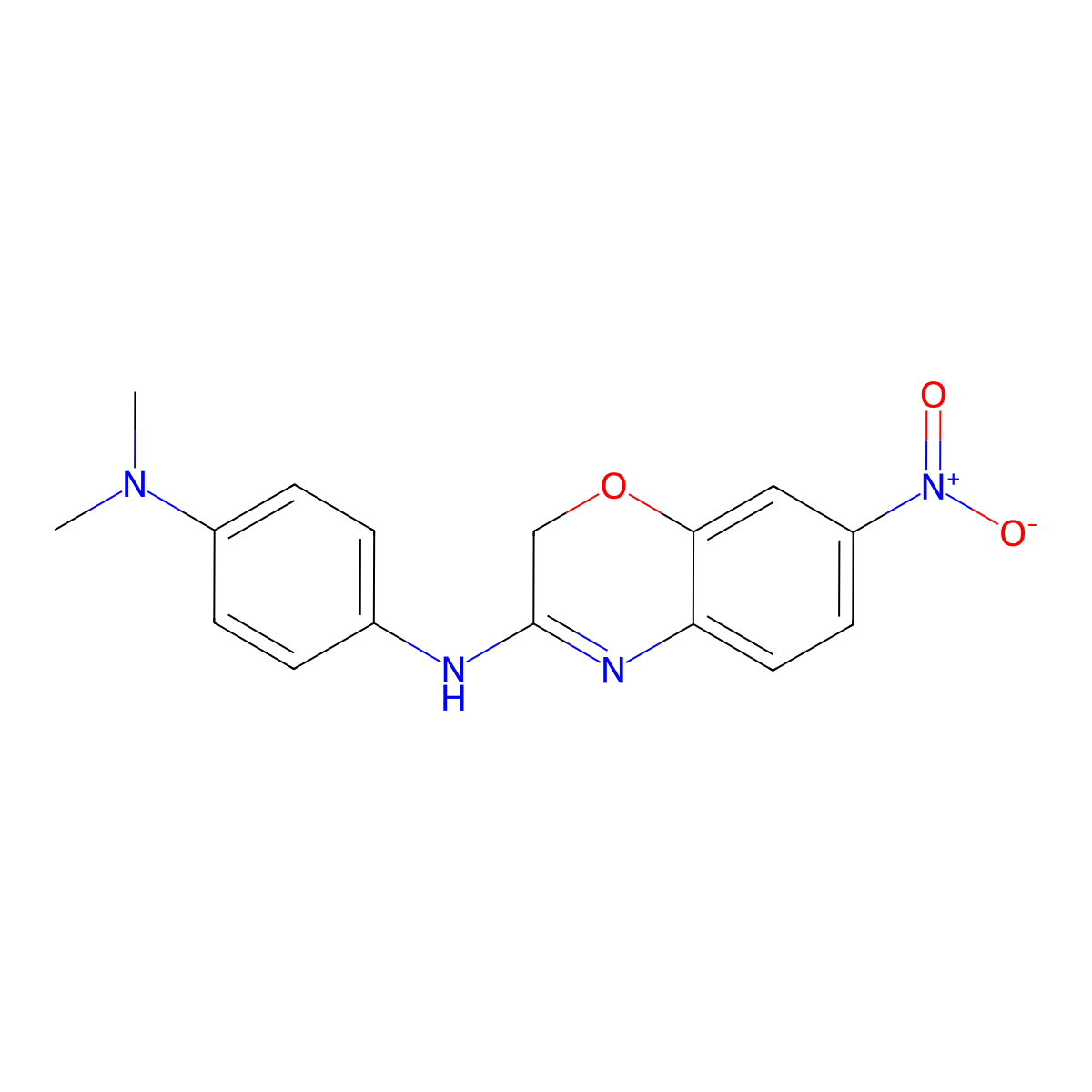 N~1~,N~1~-Dimethyl-N~4~-(7-nitro-2H-1,4-benzoxazin-3-yl)benzene-1,4-diamine molecular structure, CAS 676227-97-7