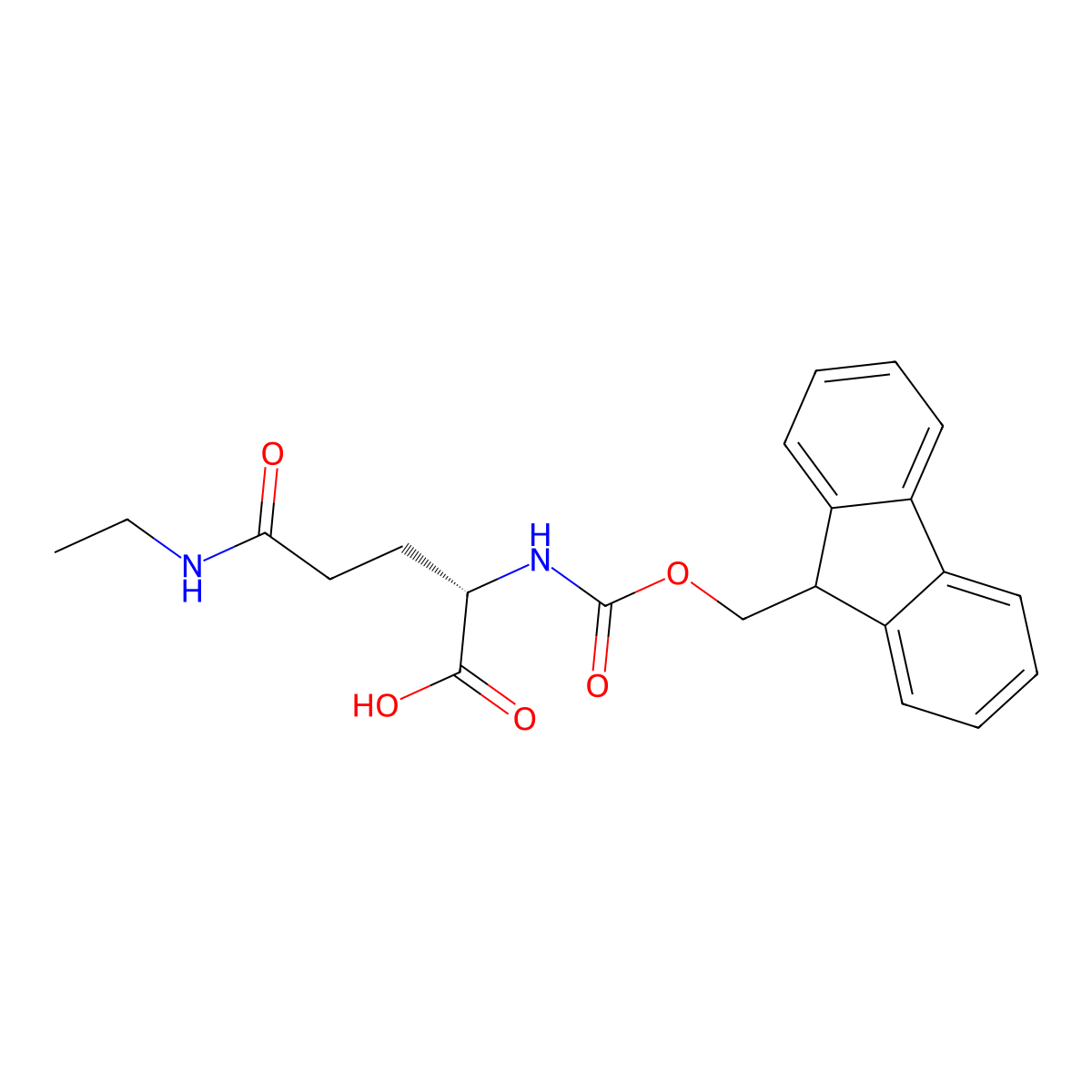 Fmoc-(n-gamma-ethyl)-l-glutamine molecular structure, CAS 676230-14-1