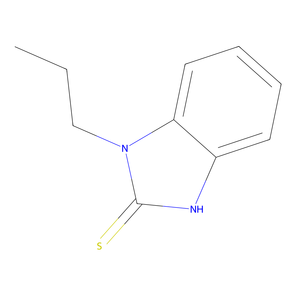 1-propyl-1H-benzimidazole-2-thiol molecular structure, CAS 67624-25-3