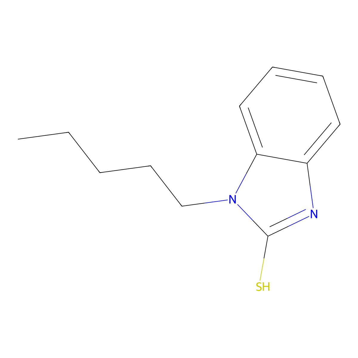 1,3-Dihydro-1-pentyl-2H-benzimidazole-2-thione molecular structure, CAS 67624-26-4