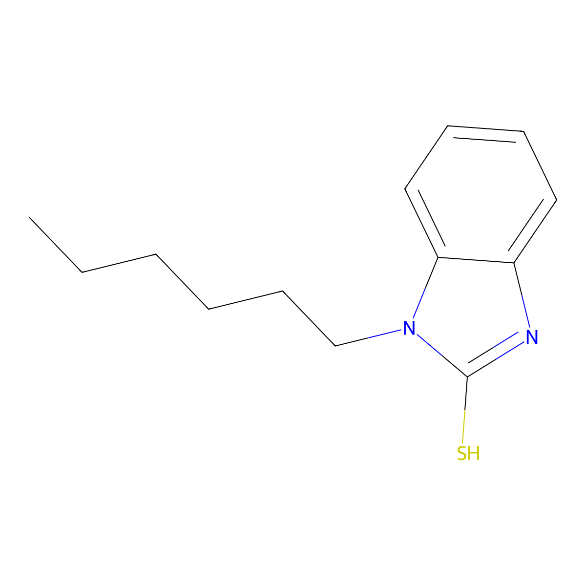 2H-Benzimidazole-2-thione, 1-hexyl-1,3-dihydro- molecular structure, CAS 67624-30-0