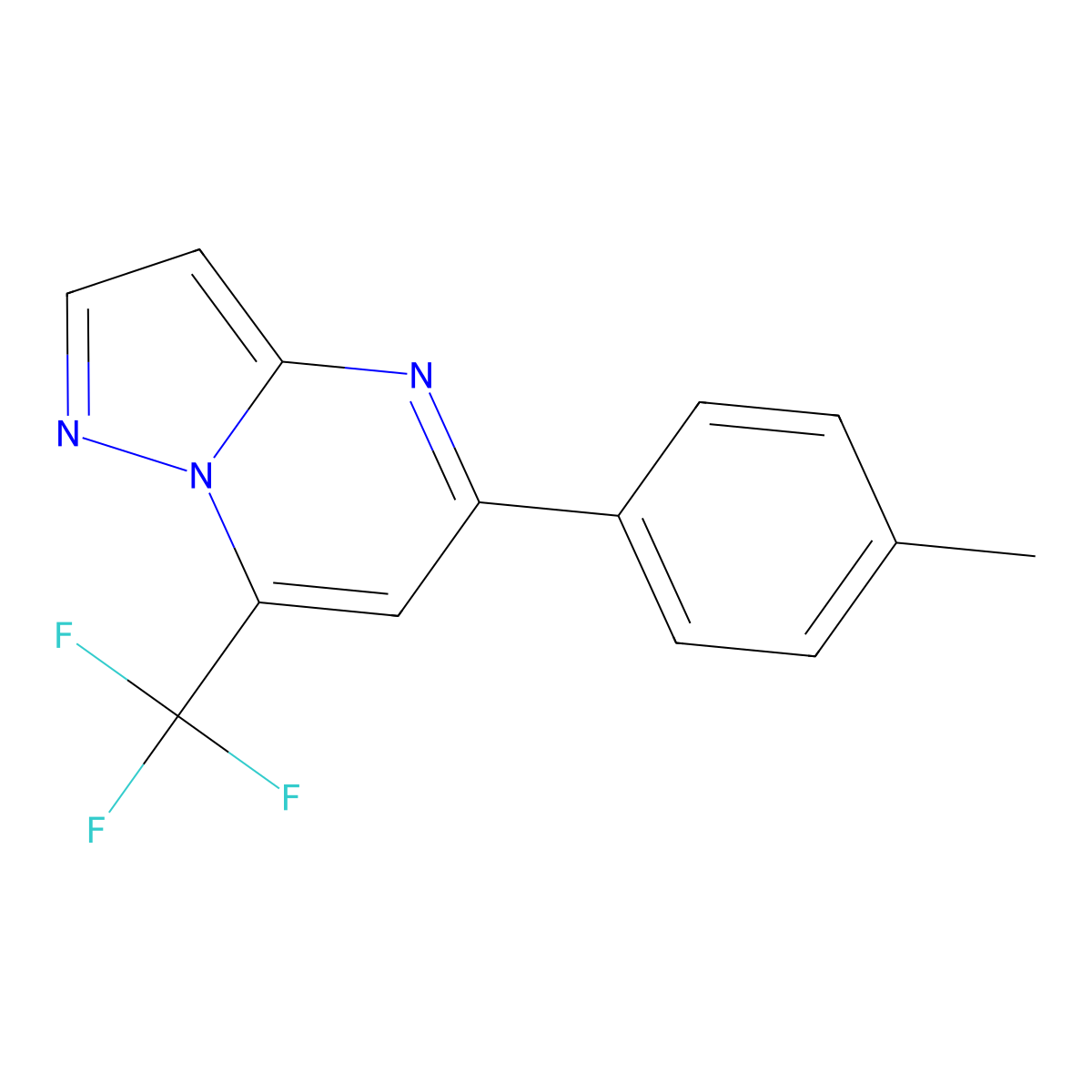 5-(4-Methylphenyl)-7-(trifluoromethyl)pyrazolo[1,5-a]pyrimidine molecular structure, CAS 676246-98-3