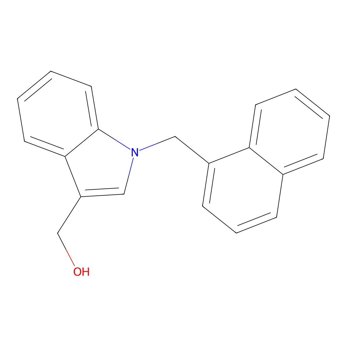 [1-(naphthalen-1-ylmethyl)-1H-indol-3-yl]methanol molecular structure, CAS 676247-82-8