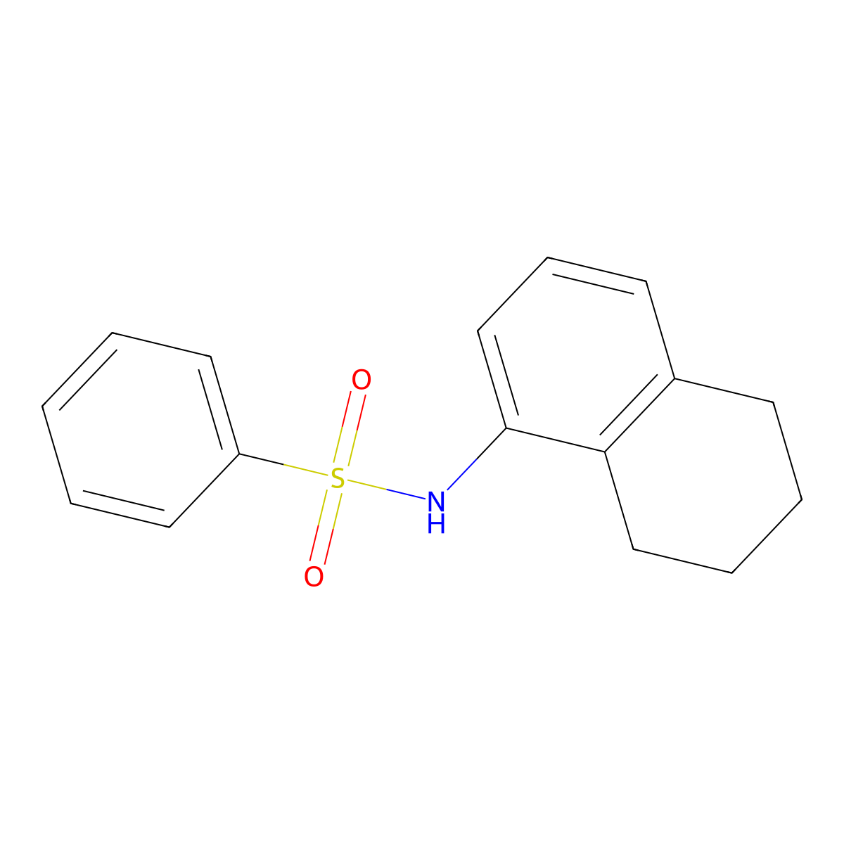 N-(5,6,7,8-tetrahydronaphthalen-1-yl)benzenesulfonamide molecular structure, CAS 676249-47-1