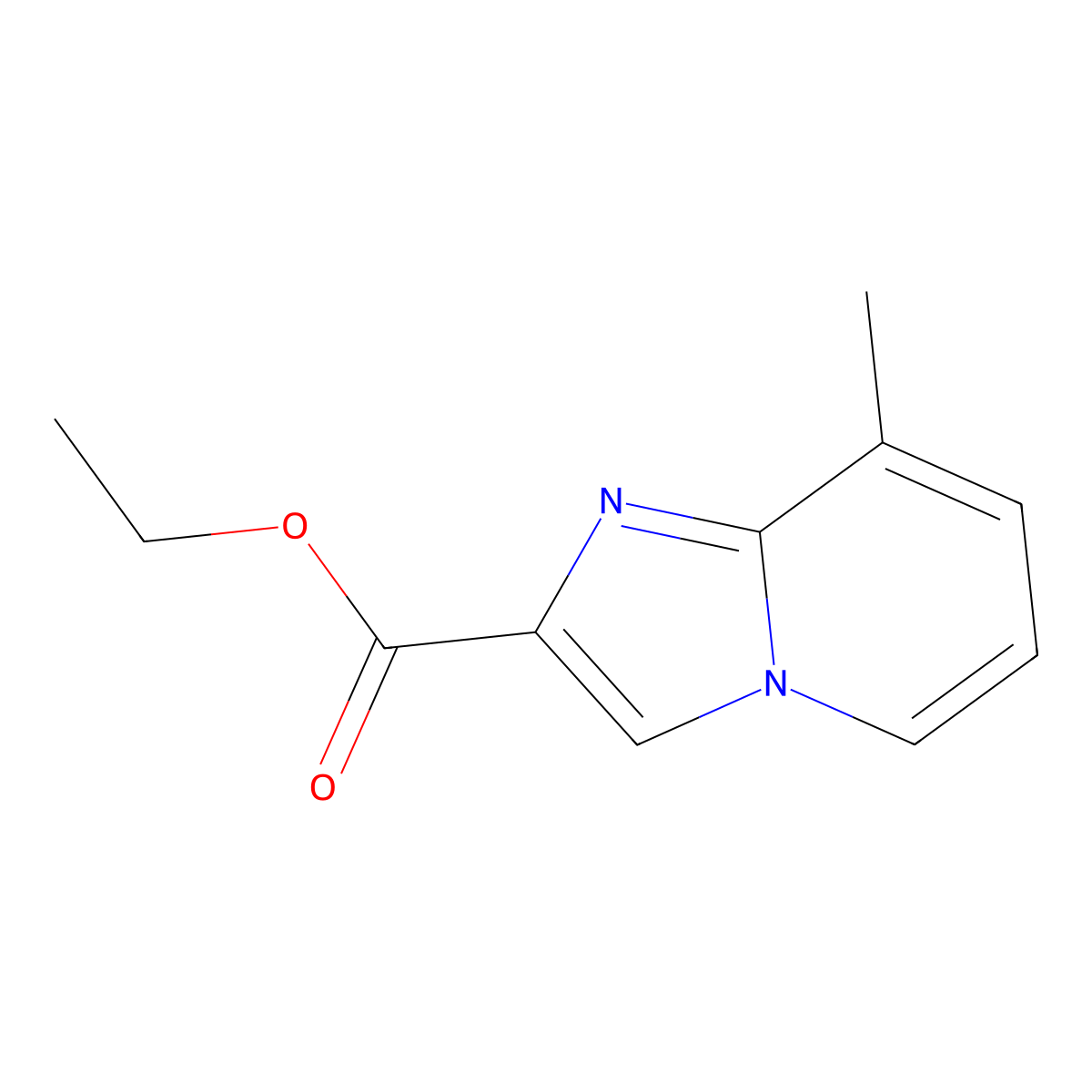 Ethyl 8-methylimidazo(1,2-a)pyridine-2-carboxylate molecular structure, CAS 67625-40-5