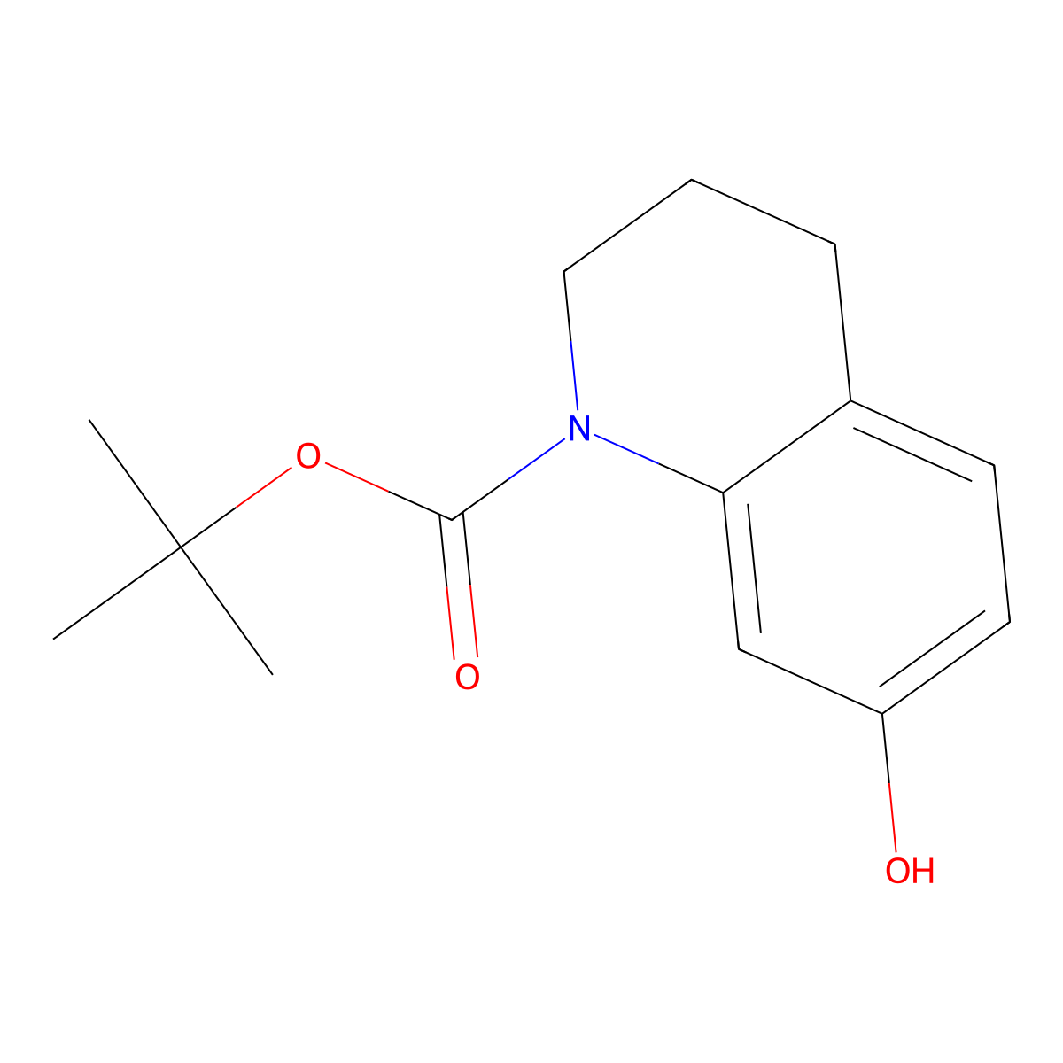 Tert-butyl 7-hydroxy-3,4-dihydroquinoline-1(2H)-carboxylate molecular structure, CAS 676254-89-0