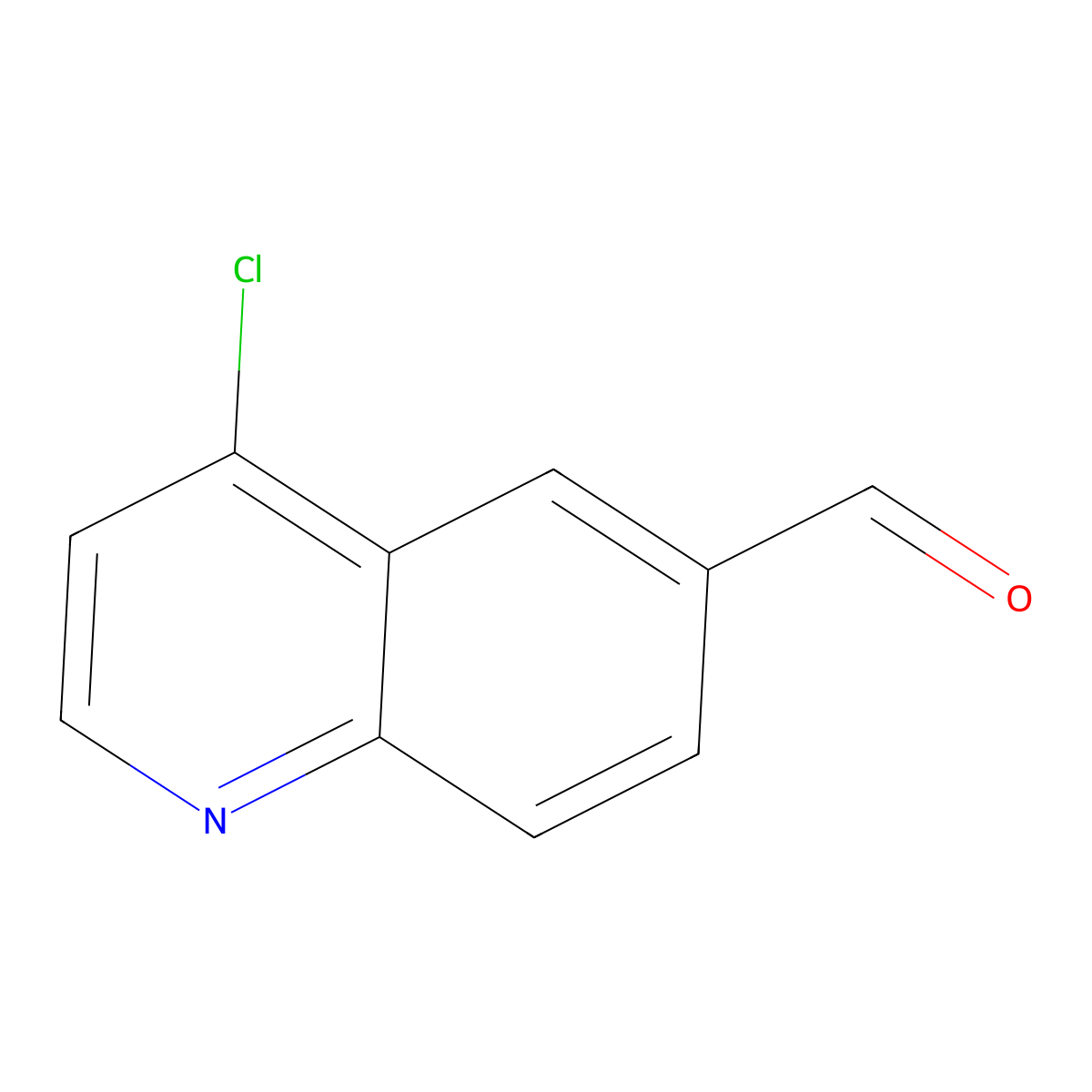 4-Chloroquinoline-6-carbaldehyde molecular structure, CAS 676256-25-0