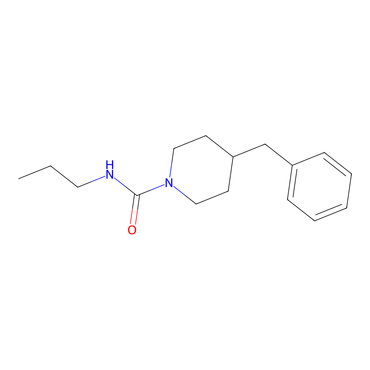 4-benzyl-N-propylpiperidine-1-carboxamide molecular structure, CAS 67626-51-1