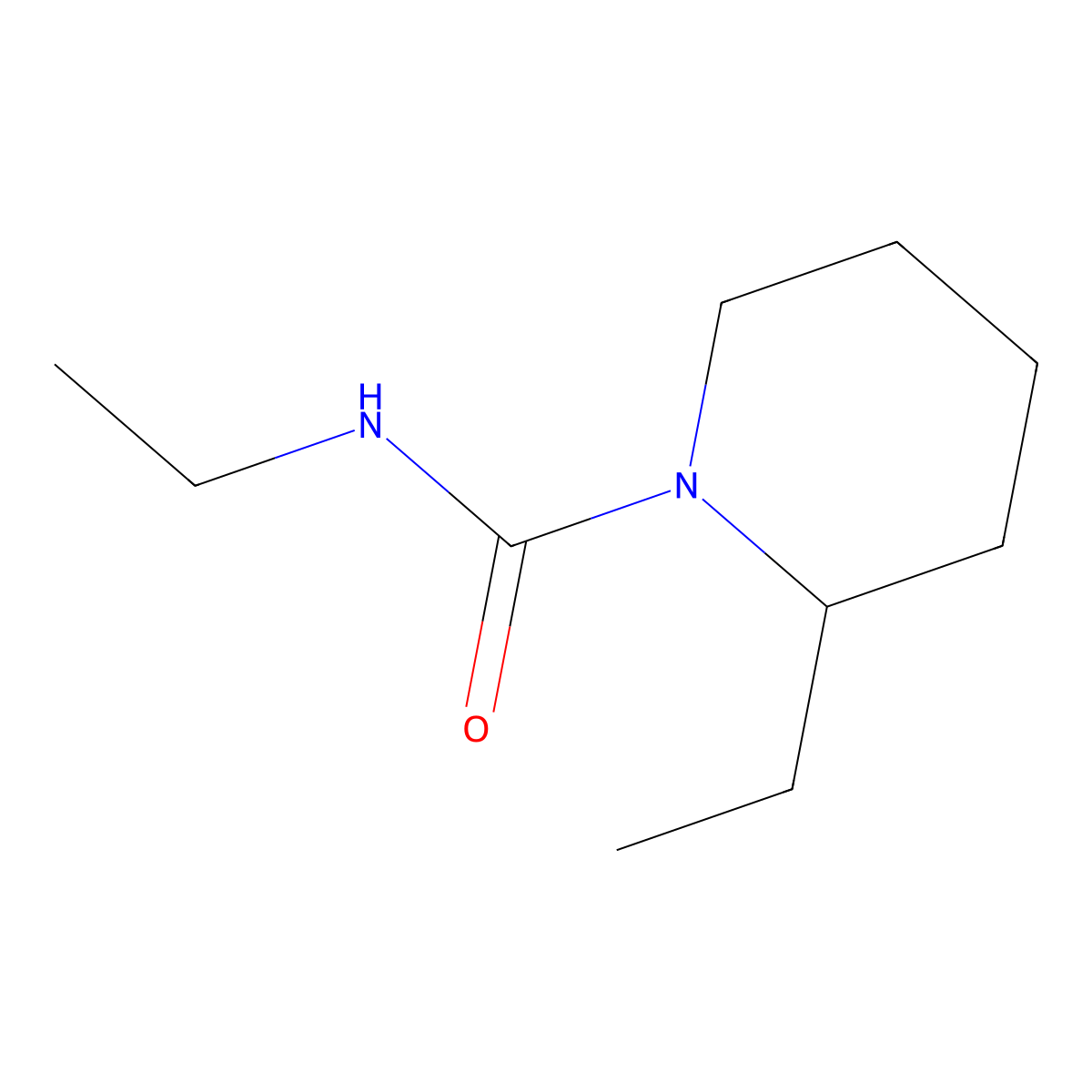 N,2-Diethylpiperidine-1-carboxamide molecular structure, CAS 67626-70-4