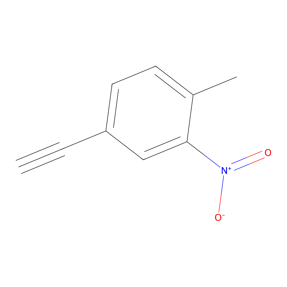 Benzene, 4-ethynyl-1-methyl-2-nitro- molecular structure, CAS 676260-08-5
